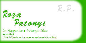 roza patonyi business card